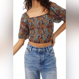 Free People Floral Blouse